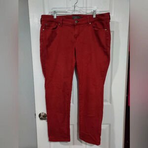 Torrid Red Boyfriend Straight Vintage Stretch Mid-Rise Jean in Size 18 Regular